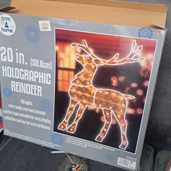 Festive Gold Reindeer Light Display - Picture 2 of 6